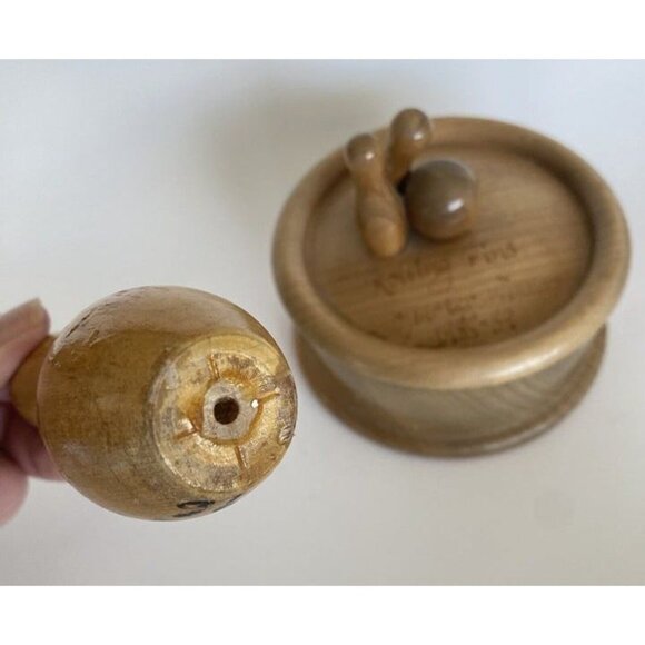 Myrtlewood Bowling Trophy Covered Bowl & Bowling Pin Recognition - Picture 3 of 12